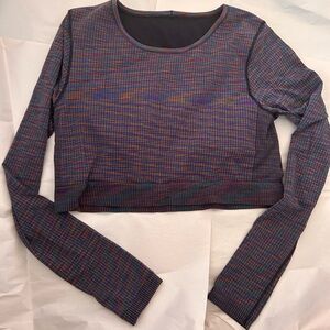 Lululemon Ebb to Street long sleeve crop rainbow size 14